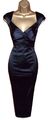 Coast Damen Kleid UK 14 EU 42 US 10 Schwarz Abend Cocktail Party Satin