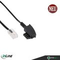 InLine® TAE-F Kabel für DSL-Router TAE-F Stecker zu RJ45 8P2C schwarz 25m