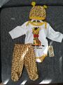 baby set junge 3 teilig body hose Mütze Giraffe gr.62-68