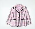 Basler Damen rosa kariertes Sakko Blazer Größe 14 Knopf