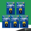 5 x Varta SuperHeavyDuty(Superlife) 9V Block E-Block 2022 6F22 Blister Batterie