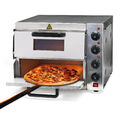 Pizzaofen 3000W Backofen 2 Etagen Edelstahl Pizzastein Gastro Ofen Schamottstein