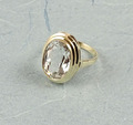 Ring aus 585/-Gelbgoldring mit Aquamarin