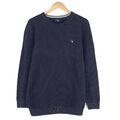 GANT Blau Rundhals Baumwolle Pullover Sweater Herren Sr3 Größe M Medium