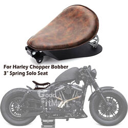 Motorrad Solo Sitz Federsattel mit Grundplatte für Harley Sportster Honda Bobber