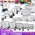 LED Fluter mit Bewegungsmelder/Stecker Außen Strahler 10W-300W SMD Scheinwerfer