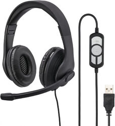 Hama HS USB 300 PC Office Headset On Ear Kopfhörer Mikrofon Call Center Büro 305