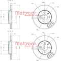 2X METZGER BREMSSCHEIBEN VORNE 256mm INNENBELÜFTET PASSEND FÜR SEAT AROSA