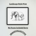 ELEFANT A4 DRUCK BILD POSTER BILD WANDBILD WOHNDEKO UNGERAHMT GESCHENK NEU