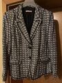 Basler Damenjacke/Blazer Gr. 44 /Kaum getragen/Schwarz-grau-weiß- Silbr. Fäden