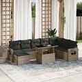 Gartenmöbel Sofa Garnitur Sitzgruppe Lounge 9-tlg. Schwarz Poly Rattan vidaXL