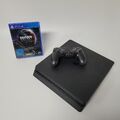 PlayStation 4 Spielekonsole PS4 Slim 500GB  Jet Black | inkl. Controller, Spiel