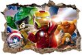 s115  Wandtattoo 120cm  Spiderman hulk ironman Lego STICKER 3D Wandaufkleber 