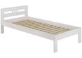 Futon Bett Einzelbett Kiefer massiv weiß 90x200 Jugendbett Rollrost Holzbett