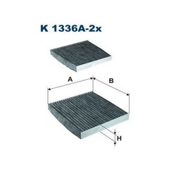 1x Filter, Innenraumluft FILTRON K 1336A-2x passend für BMW