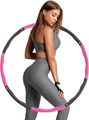 Hula Hoop Reifen Fitness 8 Teile Bauchtrainer 1 kg für Erwachsene Kinder 