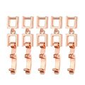 5Pcs Necklace Extender Foldover Extension Clasp Simple Jewelry Extender