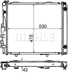 Mahle | Motorkühler (CR 290 000S) für MERCEDES WRENAULT 124 E-KLASSE CABRIOLET