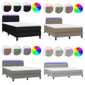 Boxspringbett Bett Design Bettgestell Matratze Lattenrost Topper LED stoff neu