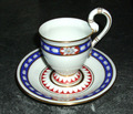 EMPIRE - Tasse mit Unterteller - Höchst Porzellan - Dekor Anno 1790