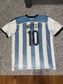 Oldschool Argentinien Trikot ( Messi Aufdruck mit der Nummer 10 )