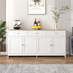 Kommode Sideboard Highboard Schrank Anrichte mit 4 Türen 3 Schubladen moderne