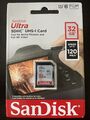 SanDisk Ultra SDHC UHS-1 Karte 32GB Class 10 - Neu Versiegelt - KOSTENLOSER VERSAND