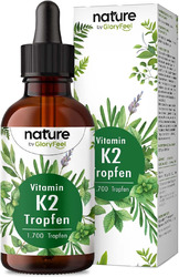 Vitamin K2 MK-7 200Μg - 1700 Tropfen (50Ml) - 100% Vegan, Hochdosiert aus DE