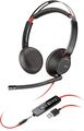 Plantronics POLY Blackwire C5220 Headset Callcenter Büro Kopfhörer kabelgebunden