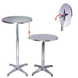 Stehtisch Bistrotisch Bartisch 2in1 Alu verstellbar 70/115 Garten Ø 60 cm B-Ware