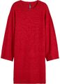 Strickkleid Gr. 40/42 Magentarot Damen Mini-Kleid Langarm Freizeitkleid Neu