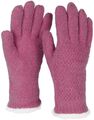 Damen Winter Strick Handschuhe Reiskornmuster Thermo Fleece, Strickhandschuhe