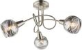 Globo Roman LED Deckenstrahler nickel matt, rauch 3x E14 39x24,6cm