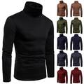 Herren Hoher Rollkragen Pullover Pulli Sweatshirt Wärmer Strick Stretch Sweater