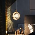 LED Design Hänge Strahler Decken Lampe Wohn Zimmer Ring Pendel Leuchte Gold