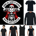 T-Shirt Weihnachten Biker Herren Söhne des Weihnachtsmanns lustig Anarchie Motorrad Fahrrad