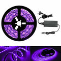 5M 10M UV Schwarzlicht LED Streifen Stripe 2835SMD Leiste Lichtband Trafo Dimmer