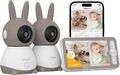 ieGeek Babyphone mit 2 Kamera,5 Zoll WLAN Video 360° PTZ & Mobile App Steuerung