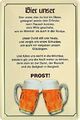 Blechschilder Bier lustiger Spruch “Bier Unser Prost” 20x30 cm