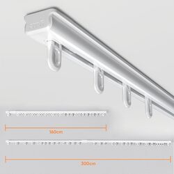 Alu Gardinenschiene 1-läufig Schiene Vorhangschiene Innenlaufschiene Decken Wand