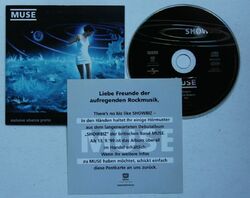 Muse Showbiz Ultrarare Ger 1999 6Track Sampler Cardcover CD + Insert