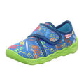 Superfit Bubble Kinder Hausschuhe,Klett,Textil,Dino,Blau,Gr. 23-38