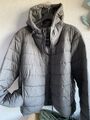 Bershka Steppjacke Kapuze Grau Unisex Gr XL 46/48 Neuw