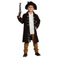 KOSTÜM KINDERKOSTÜM FASCHING KARNEVAL PIRATENMANTEL PIRATEN MANTEL BRAUN 116 NEU