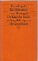 Kavalleriepferde beim Hornsignal: Die Krise der Politik im Spiegel der Sprache