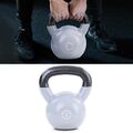 16 kg Gusseisen Vinyl Kettlebell Kugelhantel Premium Schwunghantel Schwarz Grau