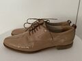 ❤️AGL Sneaker/Halbschuhe/Slipper*Lackleder*dunkelbeige/hellbraun*Gr.38