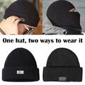 2 IN 1 MAN WINTER Cotton Knitted Balaclava Hat Windproof and Cold-Resistant Sell