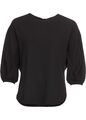 Sweatshirt mit 3/4-Ärmeln Gr. 32/34 Schwarz Damenshirt Sweat-Shirt Pulli Neu*