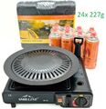 Campingkocher Gaskocher + 227g Gas Camping Herd Outdoor Grillplatte Tischgrill